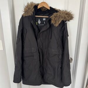 Burton x Trinity Colab Black Ski & Snowboard Jacket with Fur Hood
